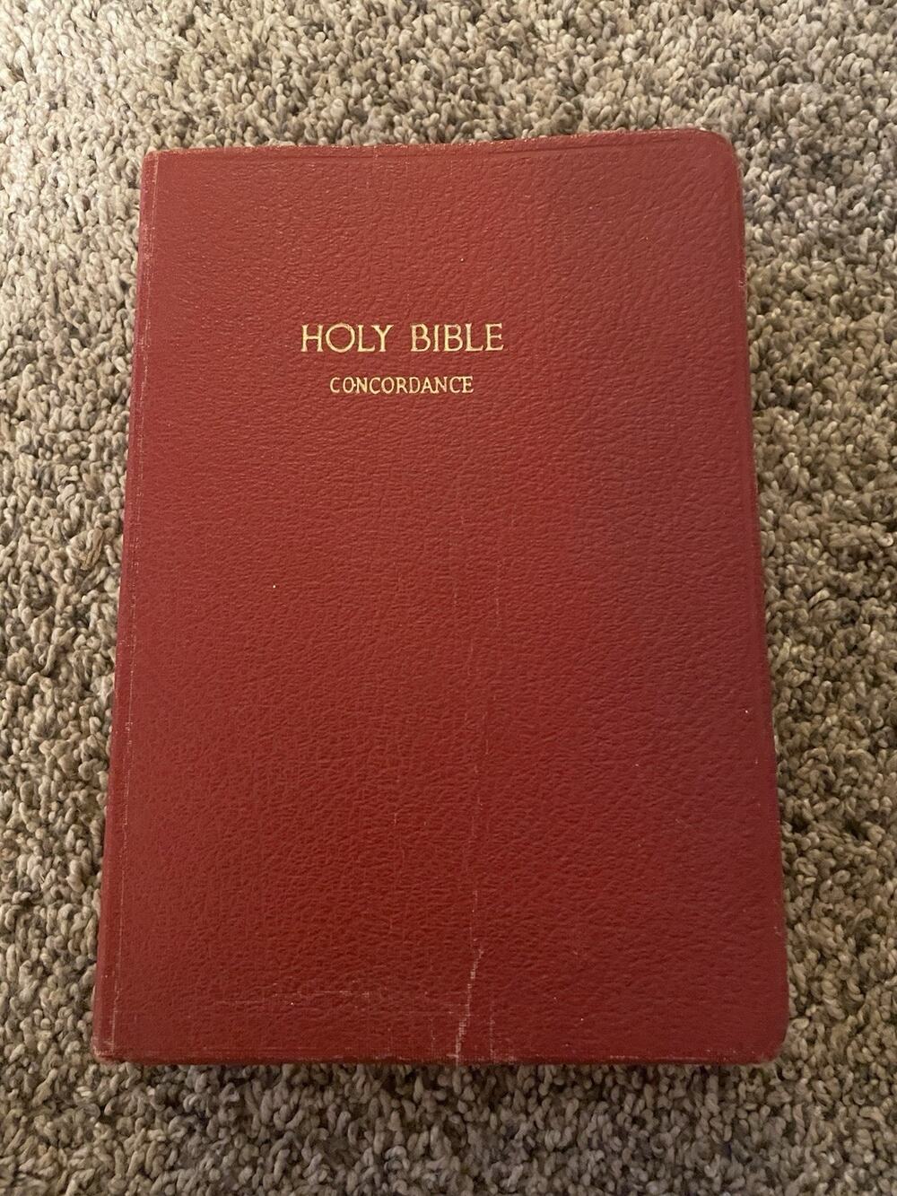 Vintage Holy Bible Concordance Melton Revised Standard Edition Red Religious